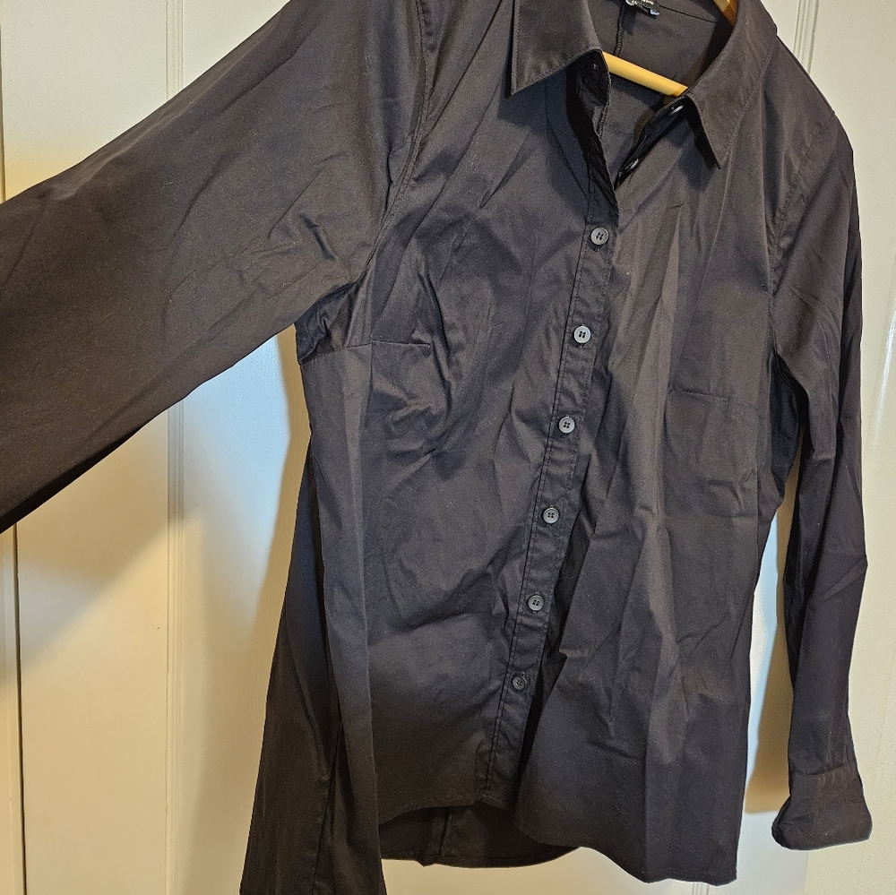 Universal Standard Black Button Down Blouse - image 3